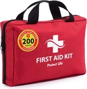 Protect Life Business Kit de prim ajutor, Kit de prim ajutor de urgență pentru setarea de birouri, Kit medical, Kituri de prim ajutor pentru întreprinderi, utilizare școlară și comercială - 200 piese