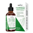Heivy Clorofil Picături lichide, supliment de clorofilă lichid, picături de clorofilă pentru deodorizant intern, piele radiantă, detoxifiere, antioxidant, suport imunitar, gluten gratuit, arome naturale - 2 FL OZ