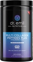 DR. EMIL NUTRITION Multi Colagen Peptides pulbere - 20g de nearomatizat Colagen pulbere de proteine cu acid hialuronic pentru păr, piele, unghii și articulații - 15 Serviri