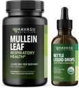 HAVASU NUTRITION Mullein Leaf Capsule + Nettle lichid picături de sănătate respiratorie Bundle