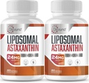 Liposomal Astaxanthin Supliment 24MG, Absorbție maximă, Antioxidant mai puternic decât VIT C, non-GMO & Gluten gratuit - 120 Softgels(4 luni de aprovizionare)