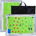 Pure Vie Magnetic Soccer Coaching Tactica Board, Portable Soccer Clipboard pentru antrenori Soccer Dry Erase Whiteboard Strategia Tactical Blackboard Fotbal Board cu Markere Player, Pen și Eraser