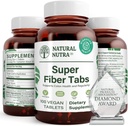 Natural Nutra Super Fiber Supliment, Promovează Digestive şi Cardiovascular Sănătate, Gestionarea Greutate, Protejează Skin Health, Boost Heart Health and Immune System, Non OMG, Gluten Free, Vegan, 100 Vegan