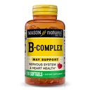 MASON NATURAL Vitamina B, Complex, 300, aprovizionare de zi, pentru suport normal pentru nervi și metabolismul energetic, 100 Softgels (Pachet de 3)