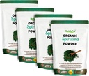 Patru Pack Spirulina pulbere pentru suc și mix de piure; 100% naturale, USDA Organic și Gluten gratuit, cu proteine mari, vitamine, antioxidanți și minerale (12 Ounces) (4)