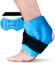 Pachet de gheata glezna Wrap pentru umflarea, gel reutilizabil pachet de gheață pentru leziuni la glezna, terapie cu comprese reci pentru calmarea durerilor la picioare, Ahile Tendonitis, Fascitis plantara, luxații