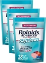 Rolaids Advanced Antiacid Plus Anti-Gas Softchews, 28 Count, Mixed Berry, Heartburn and Gas Relief (Pachet de 3)