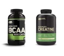 Optimum Nutritie Capsule BCAA Instantiate, Keto lant ramificat prietenos Aminoacidi esentiali (400 Count) cu Micronized Creatin Monohidrat pulbere, Nearomat (120 Servings) - Bundle Pack