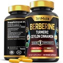 Berberine Supliment - 7in1 Formula - Combinați cu Turmeric, Royal Jelly, Ceylon Scorțișoară, Ginkgo Biloba, Ginger & Black Pepper - Digestive Health, Immune Support - 120 capsule