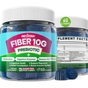 Fibră de mestecat pentru adulți, Sugar Free 10g Prebiotic Fiber Supliment cu enzime digestive, Probiotice & 100mg Betaina pentru Digestive & Gut Health și să reglementeze mișcarea Bowel, Vegan, Gelatină gratuit, 60ct