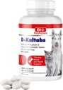 D-Kaltabs Fosfor, vitamina de calciu D3 Supliment pentru câini și pisici, vitamine prenatale pentru animale de companie, zilnic Pet-Tabs, Strong Nail, Suport dinți, 84 comprimate masticabile