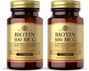 Solgar Biotin 300 mcg - 100 comprimate, Pachet de 2 - Suporturi Sanatos Piele, Nails & Hair - Non-GMO, Vegan, Gluten Free, Dairy Free, Kosher - 200 Serviri totale
