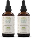HerbEra Stephania Root B120 (2pcs) Extract de plante fără alcool Tinctură, picaturi lichide concentrate rădăcină naturală Stephania (Stephania Tetrandra) rădăcină uscată (2x4 fl oz)