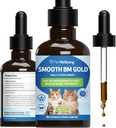 Pet Wellbeing Smooth BM Gold pentru pisici - Gentle Constipation Relief pentru Felines - Natural Herbal Supplement 2 oz (59 ml)