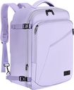 MATEIN Carry on Backpack for Women, 40L Heavy Duty Travel Backpack Airplane Aprobat, Expansionable Simple Fashion Daypack, Frecvente Cadouri Traveler, Light Purple