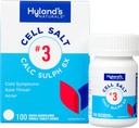 Sare de celule Hyland nr. 3 Calc Sulph 6X Tablete, Relief rece, Homeopatice naturale Relief de răceli, Sore Throat, Acnee, Quick Dizolvare tablete, 100 Conte