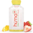 Huma Plus (Double Electrolytes) - Chia Energy Gel, Căpșuni Lemonade, 24 Gels, 25mg Cafeina - Stomac prietenos, Geluri alimentare reale