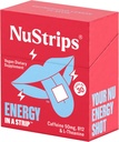 NuStripsTM Fast-Diszolvare benzi de energie cu 50mg Cafeina, L-Theanină & Vitamina B12 