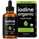 Picături lichide de iod organic - 250 mcg Iod suplimentar pentru femei și bărbați - Soluție de iod de potasiu 250 mcg - 590 Serviri - Suport tiroidian, hormonal și metabolic - NPN non-GMO, Vegan 8019762