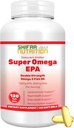 SHIFAA NUTRITION Halal Fish Oil Softgels 120 Ct, Dublu Putere - Halal Omega 3 Suplimente de ulei de pește. Prins, nepurificat GMO