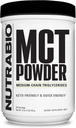 NutraBio MCT Pulbere, Lanţ mediu Trigliceride, Lean Greutate câştig, Keto Prietenos, 1 lb. Pulbere - 50 Serviri