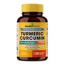 Sandhu Herbals Organic Curcumin Turmeric 120 Capsule cu Bioperine Black Pepper Extract Supliment 