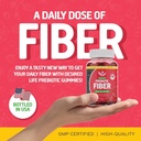 Sugar Free Prebiotic Fiber Gummies for Adults Kids Mixed Berry Flavor Plant Supplement for Women Men, Daily Digestive Health Regularity 60 Count (Pack of 1)