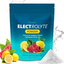 Hidratare Electrolit pulbere, Keto & Nu Zahăr - Potasiu ridicat (1000 mg) cu aroma de zmeură de lamaie - Zero Calorie Zahăr Pulbere Electrolit gratuit, non-GMO 32 Serviri