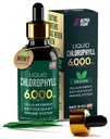 Clorofila lichid picături 6000 mg - Premium lichid Clorofila Supliment - All-in-One Antioxidant pentru Immune Boost, Energetic Creste, Digestion Support & Rapid Detox - Non-GMO, Vegan