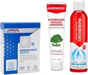 AMERIGEL Total Bundle de prim ajutor - 1 oz. Hidrogel Wound Dressing, 7.1 oz. Saline Wound Wash, 2x2 Bordered Gauze Dressing