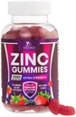 Gume de zinc 50mg - Piele osoasă și suport imunitar Sănătate Gummy & Premium Antioxidant Chewable pentru adulți - Mare absorbție Vegan, Gluten Suplimente gratuit de zinc Vitamina - Aroma gustoasă Berry - 120 Gume
