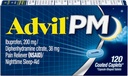 Advil PM Caplets 120 ea (ambalaj cu 3)