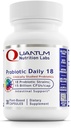 Laboratoare de nutritie cuantica Probiotic Daily 18 - Probiotice pentru sanatate digestiva, Probiotice pentru femei si barbati cu Lactobacillus Acidophilus, Reuteri pentru Microbiome Sanatos Gut - 30 Capsule vegetariene