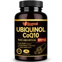 Ubichinol CoQ10 400 mg Softgels cu vitamina E & Omega-3, Coenzima de absorbţie maximă Q10, Antioxidant puternic, Susţine Heart Health & Energy-Production,120 Conte, Non-GMO