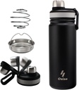 Ozizo 22 oz din oțel inoxidabil sticla de proteine Shaker cu filtru și bila de amestecare