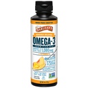 Omega Barlean 3 supliment lichid ulei de pește cu vitamina D pentru bărbați și femei, Mango piersic, 1080mg EPA și acid gras DHA, 8 oz
