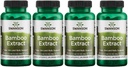 Extract de bambus Swanson - Supliment natural de păr, piele și unghii - 70% conținut de siliciu suport formarea de colagen și de creștere osoasă - (60 capsule vegetale, 300mg fiecare) 4 ambalaj