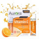 Aurora Nutrascience Liposomal lichid Vitamina C - Healthy Immune Supplement for Adulți, Zahăr gratuit, 3000 mg per Serving, Vegan, Gluten Free, Non-GMO - 32 Unic Servire Pachete, Portocaliu