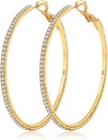 MOROTOLE 14K Gold Rhinestone Hoop Cercei - Fashion Thin Big Hoops, Hipoallergenic, 20/30/40/506070mm