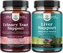 Bundle of D Manose Capsule cu suc de afine pulbere & Dandelion pentru tractul urinar Sănătate și suport hepatic Milk Thistle Suplimente cu Root Dandelion, Choline, Beetroot & Extract de anghinare
