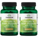 Swanson Dr. Stephen Langer's Formula - Natural Probiotic w/ Prebiotic FOS - 16- Strine Supplement Promoving Digestive Support w/ 3.2 Miliarde CFU per capsulă - (60 Veggie Capsule) 2 Pack