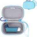 MGZNTY Asthma Inhaler Case, depozitare și călătorie Inhalator caz pentru adulți și copii (ONLY CASE) (Blue)