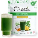 Traditii organice Super Greens Powder Superfood cu Turmeric, Ananas nuca de cocos arostat Greens organice Superfood Powder, 200g / 7oz Bag