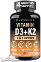 VITBOOST Vitamina D3 K2 Complex - Ușor de înghițit - Vitamina D (D3) 5000 UI (125 mcg) & K2(MK-7) 90 mcg 