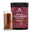 Nutritie antica Hidrolized Colagen Peptides Pulbere cu Probiotice, Ciocolata Multi Colagen Proteina pentru Femei si Barbati cu Vitamina C, 40 Serviri, Suporturi Piele si Nails, Sanatate Gut, 16.65oz