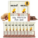 Trimite Baruri de plante-Based Vegan Proteina sanatoasa Baruri, Cu Verzi (Peanut Cacao Crunch, 8 Baruri) 