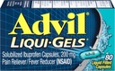 Advil Pain Reliever/Fever Reductor, 200 mg Solubilized Ibuprofen (80-conte Liqui-Gel Capsule, ambalaj de 2)