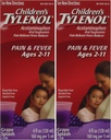 Aroma de struguri Tylenol pentru copii cu vârste cuprinse între 2-11 ani - 2 pachete de 4,0 FL OZ