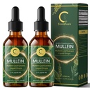 (2 ambalaj) Mullein picături pentru plămâni - extract de frunze de mare potenta Mullein pentru Lung Detoxifiere și Curățenie, Suport pentru respirație, Immune, Sistem Digestiv, Tinctură lichid natural Mullein, Non-GMO, 4 FL OZ