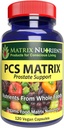 PCS Matrix - Nivele inferioare PSA pentru prostate sănătoase - 100% ingrediente naturale: Saw Palmetto, Rabdosia, Scute, Plantago Focium, Chrysantaomum, Ganoderma, Seminte de lotus - Capsule Vegane (120ct)
